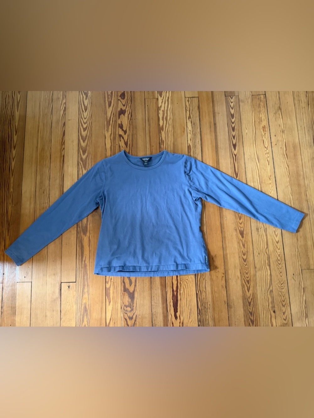 Woolrich Long Sleeve Tee Shirt Blue Crewneck Womens Medium Casual Basic